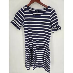Hatley Blue White Striped T-Shirt Dress Women's XS